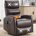 Black Fabric Massage Recliner Chair with Heat Z369222