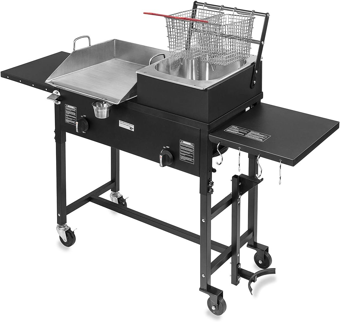 58,000 BTU Outdoor Dual Burner Stove with Wheels F393092