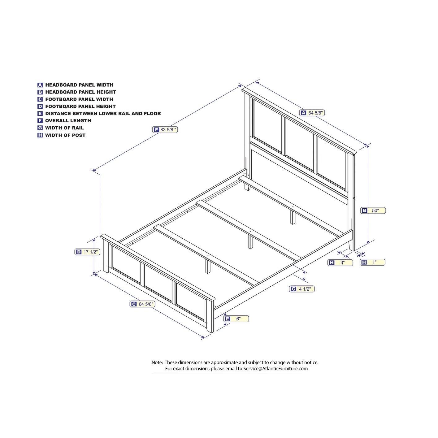 Grey Queen Bed with Foot Board N5822