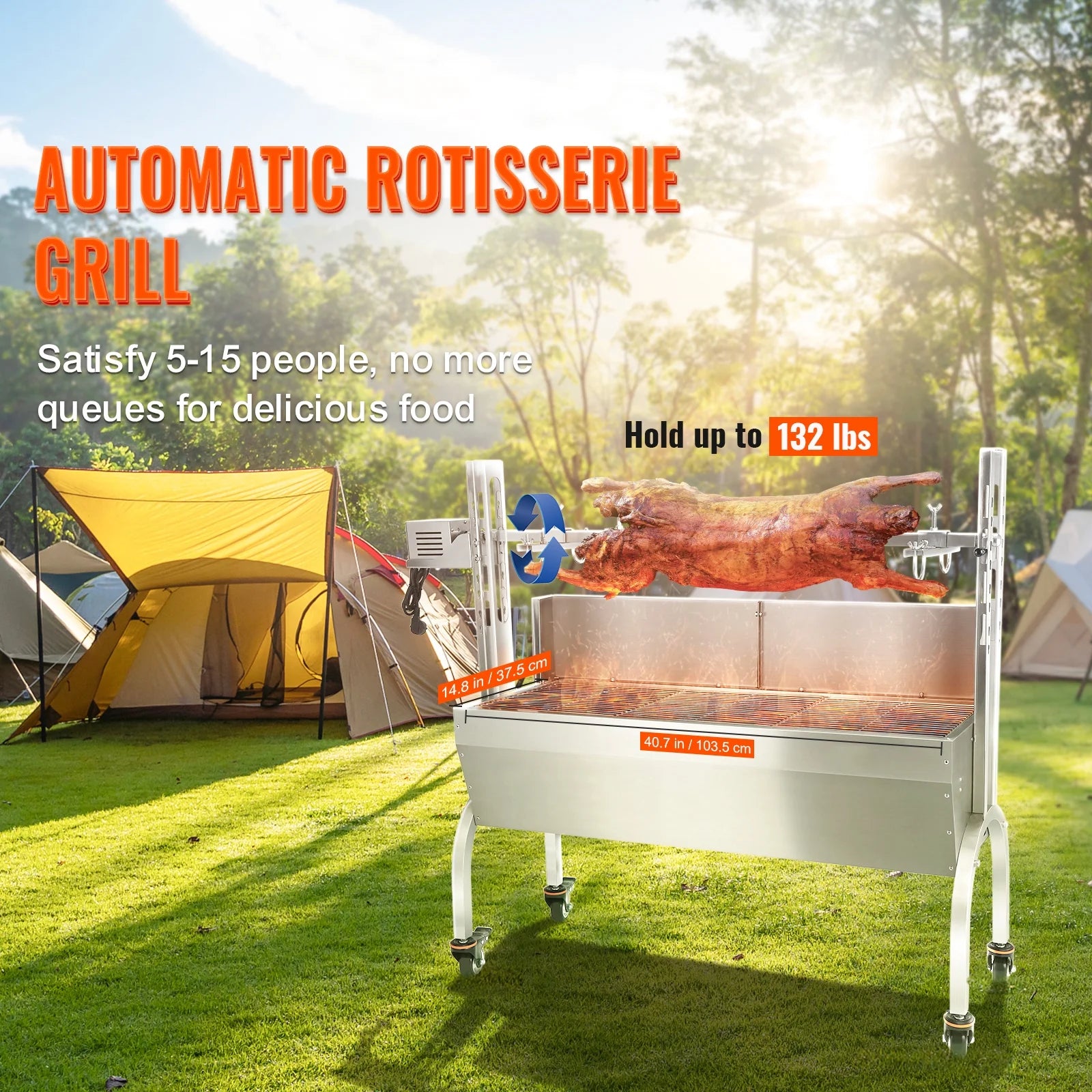 46 inches 50W 60KG Rotisserie BBQ Grill K759769