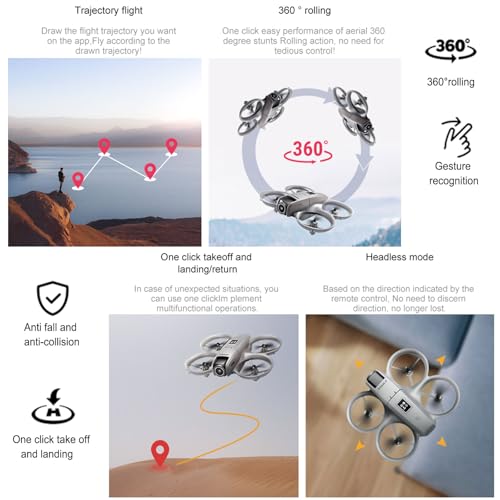 Black Mini HD FPV Drone with Camera 1080P, 2 Batteries Z279947