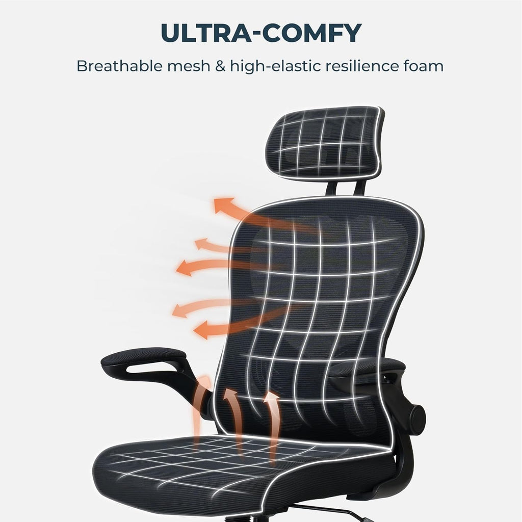 High Back Mesh Office Chair with Adjustable Lumbar Support S38386