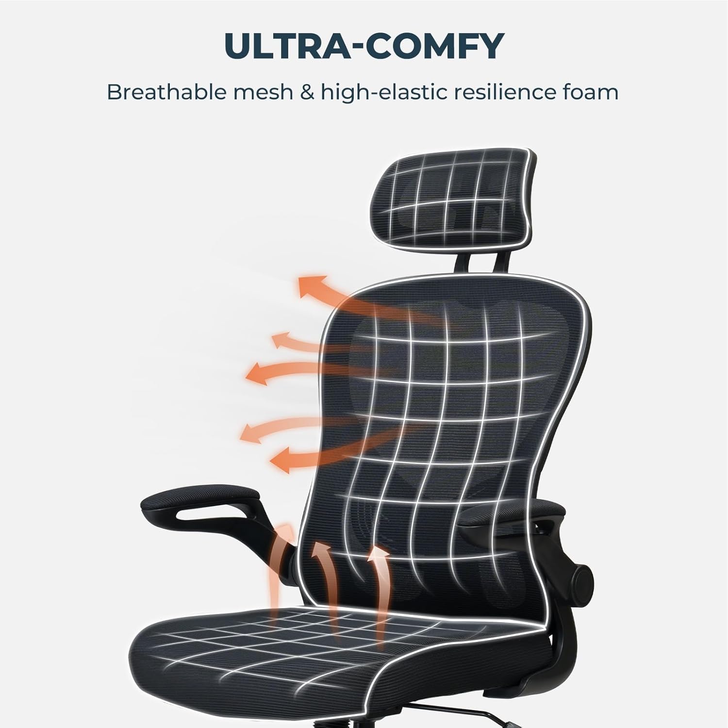 High Back Mesh Office Chair with Adjustable Lumbar Support S38386