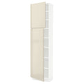 White High Cabinet with shelves and 2 Doors W3394