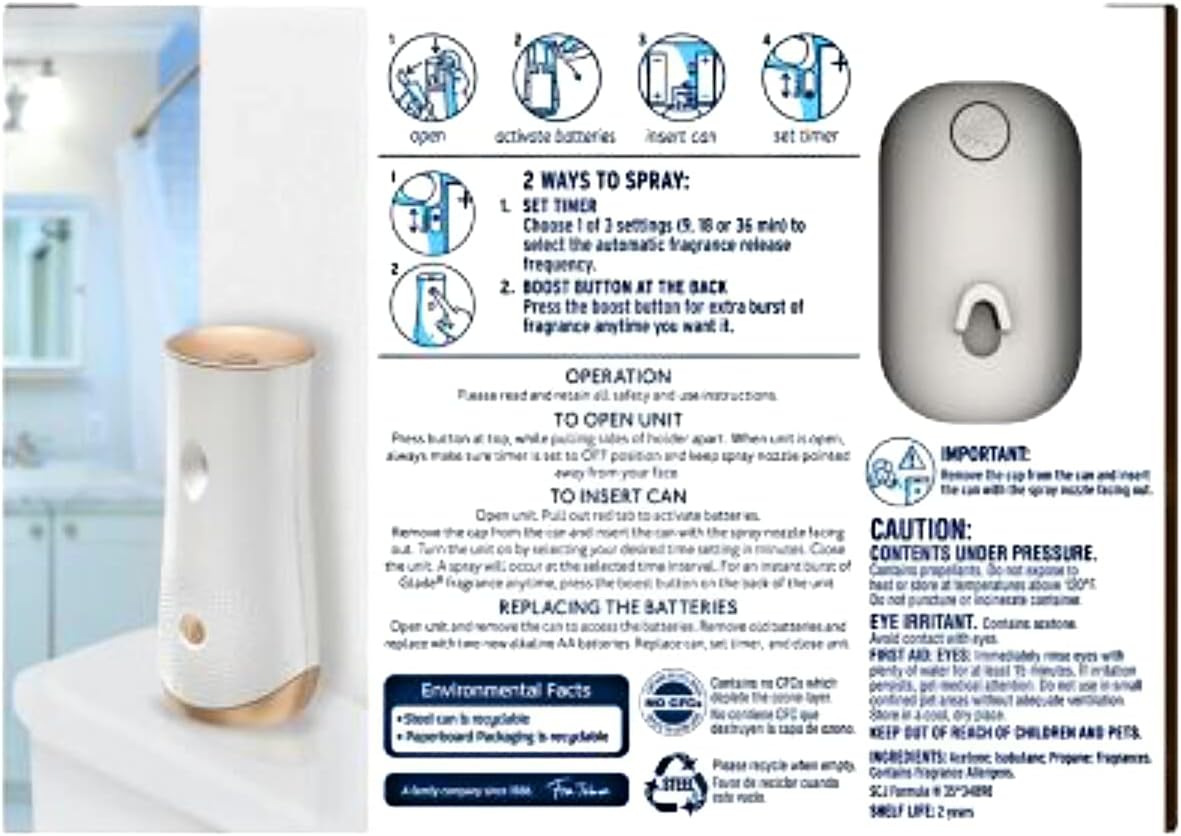 Cashmere Woods Air Freshener Holder with 3 Refills K578