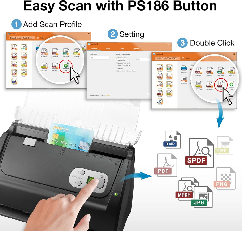 Desktop Document Scanner with 50-pages Auto Document Feeder S1739