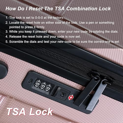 Purple Hard Shell 3 Piece Luggage Set with TSA Lock V89987