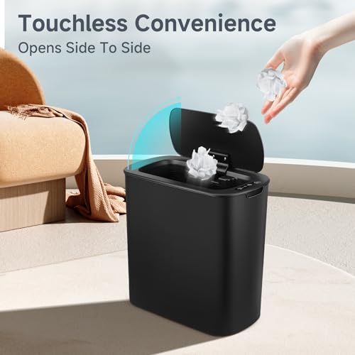 Black Automatic Motion Sensor Trash Can X4777