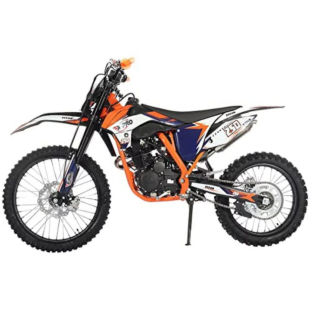 250cc Gas Pit Dirt Bike, 5-Speed Manual Transmission, Electric/Kick Start J112776