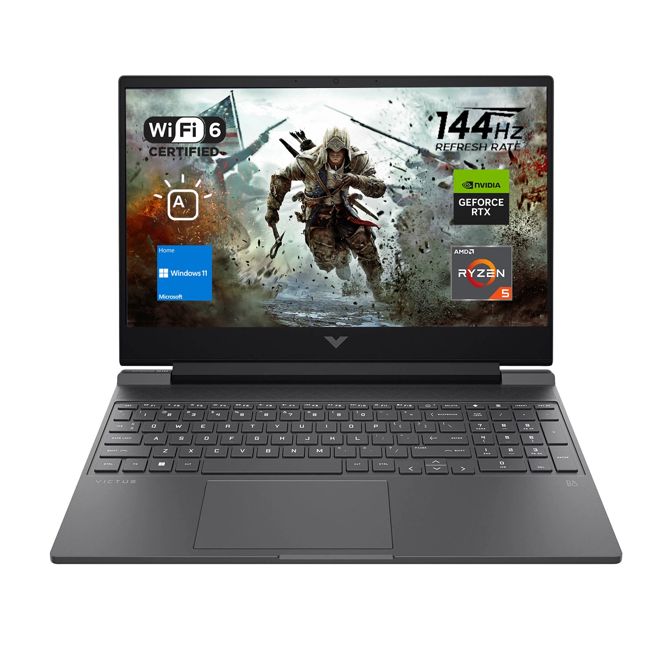 15.6" FHD 144Hz Display Gaming Laptop with AMD Ryzen 5 7535HS 32GB DDR5 RAM 2TB SSD NVIDIA GeForce RTX 2050 V654656