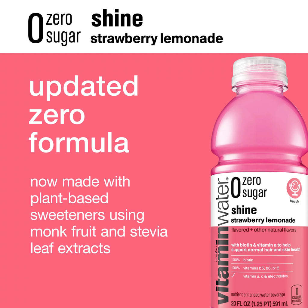 Strawberry Lemonade Electrolyte Enhanced Water, 20 fl oz, 12 Pack J6849