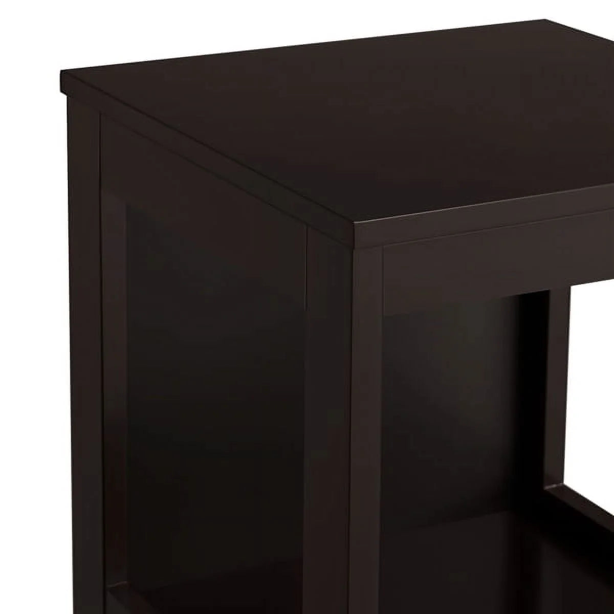Espresso Wooden Bathroom Floor Cabinet with 2 Drawers and 1 Shelf Y180398