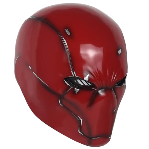 Metallic Effect Red Hood Mask Deluxe Cosplay Prop H564759