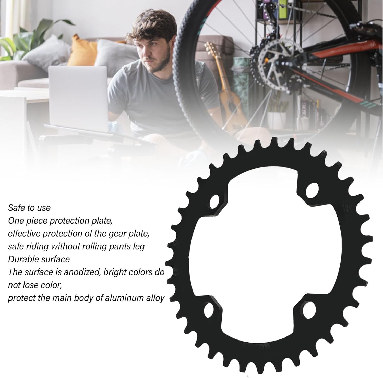 104 BCD 36T Round Single Narrow Wide Bicycle Chainring A762491