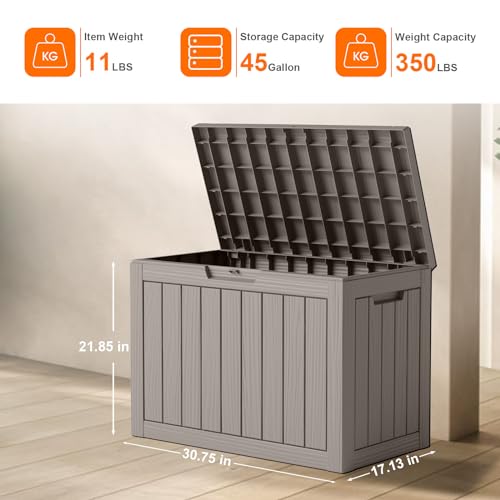 100 Gallon Black Resin Deck Box B500689