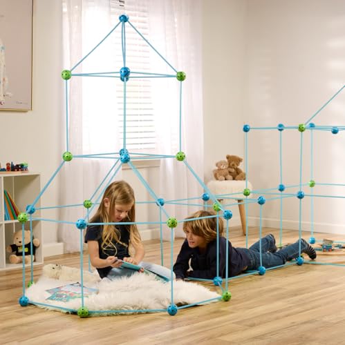 132 Piece Fort Building Kit with Connecting Sticks & Balls X21194