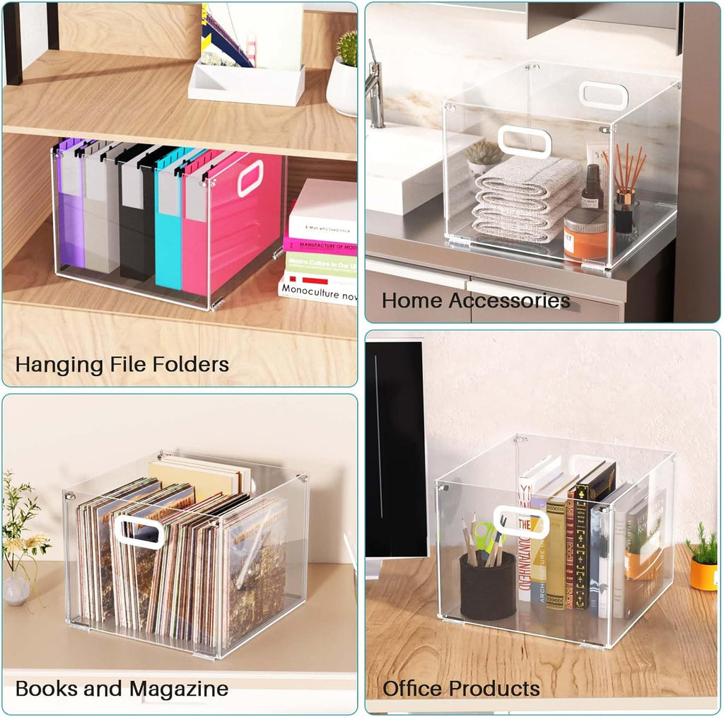 Clear Acrylic Hanging File Organizer with Handle I3268
