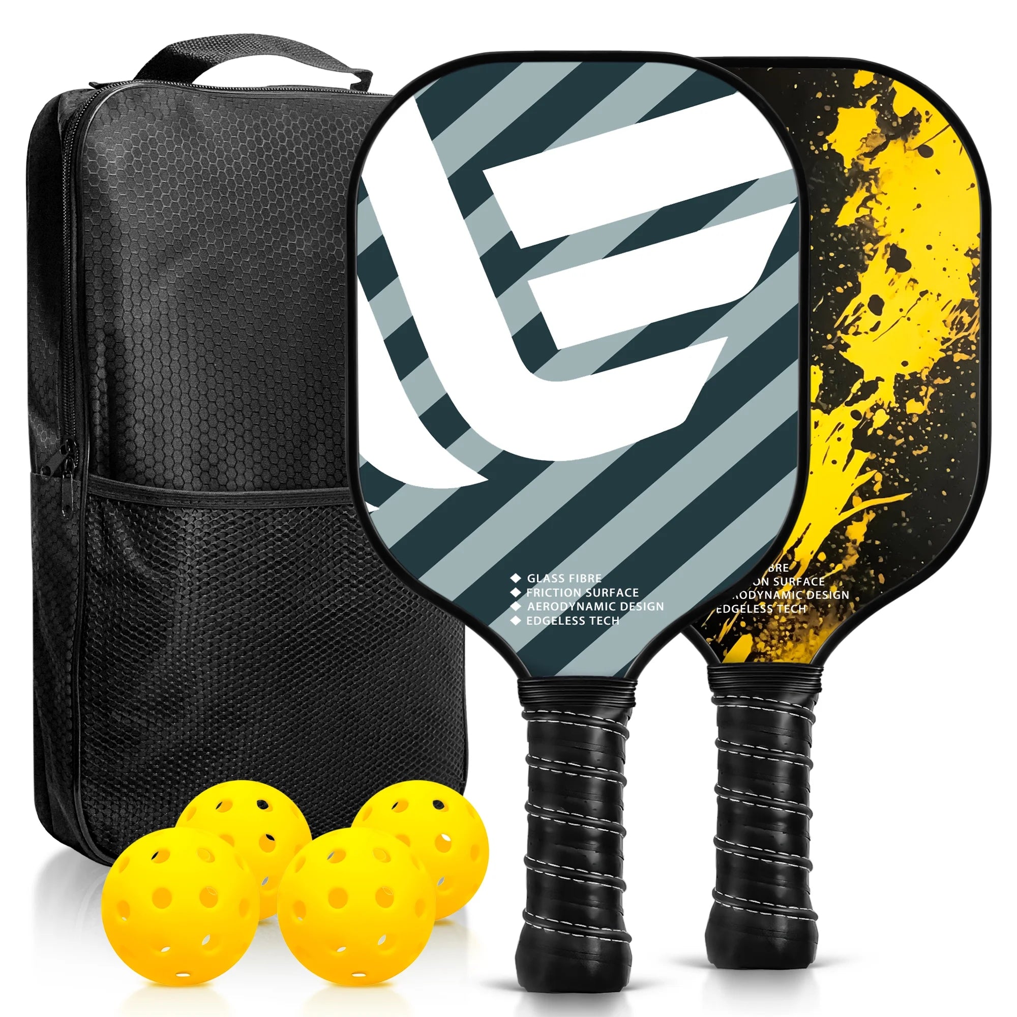 Graphite Fiberglass Pickleball Paddles Set N90235