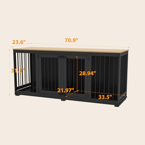 White Heavy Duty Wooden Large Dog Kennel with Trays O6010