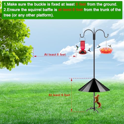 Black 19 Inch Squirrel Baffle for Bird Feeder Pole D259
