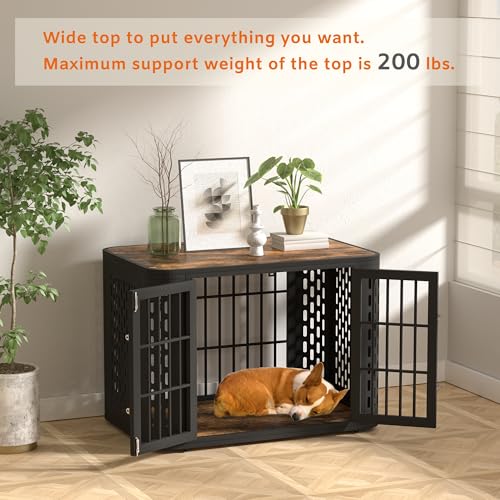42 inch Heavy Duty Dog Crate Furniture S497