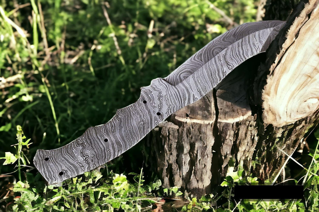 Damascus Steel Full Tang Blank Blade Knife K634701