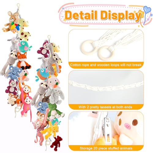 Stuffed Animal Storage Chain with 40pcs Metal Clips Y831