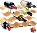 Bamboo Wine Rack 4 Tier Countertop Shelf Holds 14 Bottles Stackable Wooden Holder Q501767