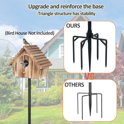 78 Inch Adjustable Heavy Duty Bird House Stand with Strong Base G27393