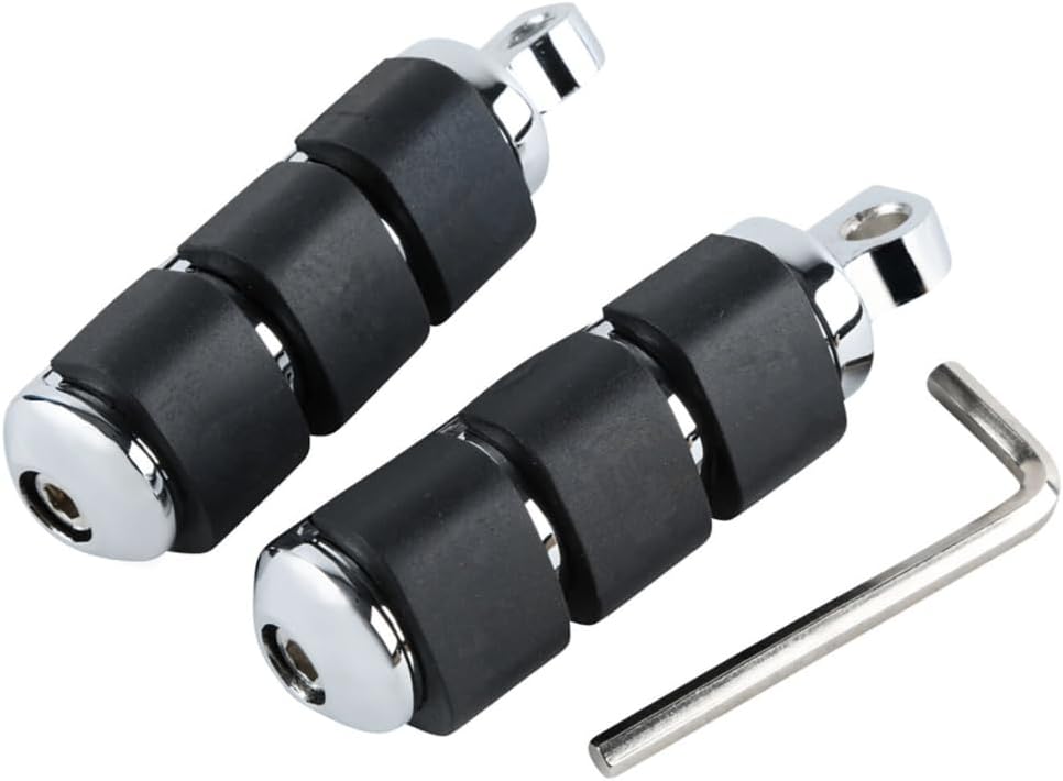 1-1/4" 32mm Chrome Aluminum Motorcycle Engine Guard Foot Pegs Mount D49283