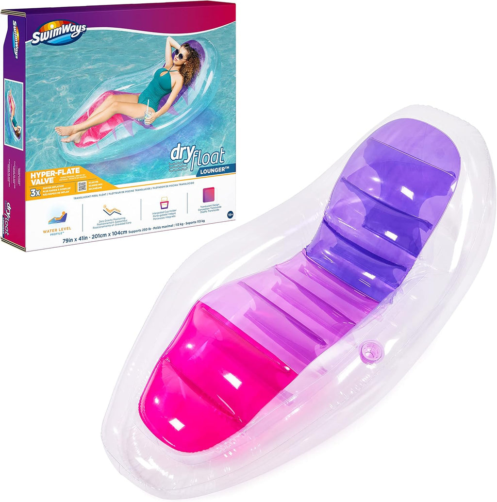 Translucent Inflatable Pool Float with Cup Holder C463
