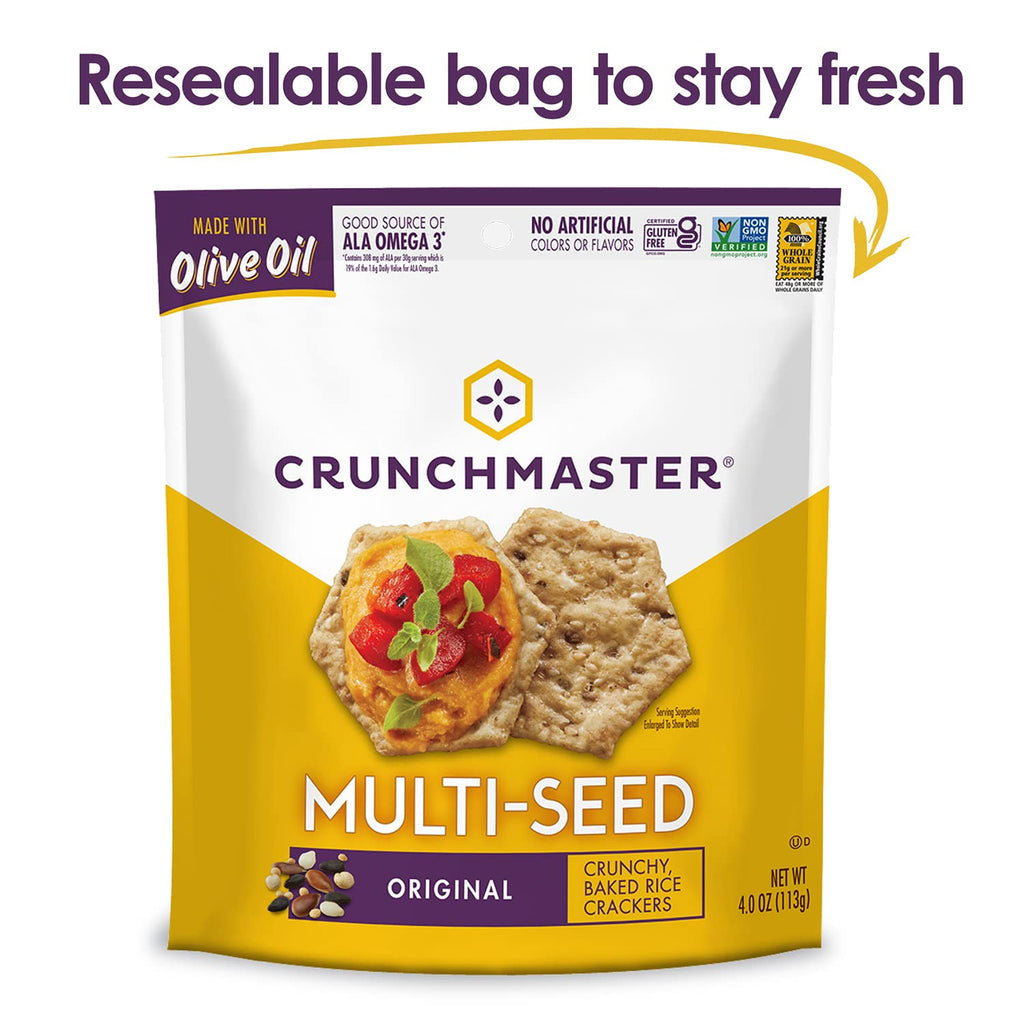 Multi-Seed Gluten-Free Original Crackers, 4 Ounce (Pack of 12) N708