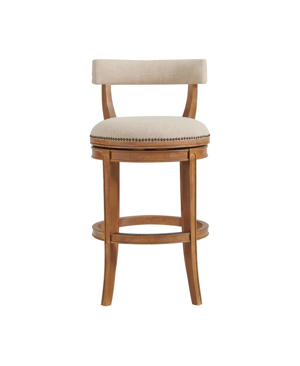 Weathered Brown and Beige Swivel Bar Stool A757177