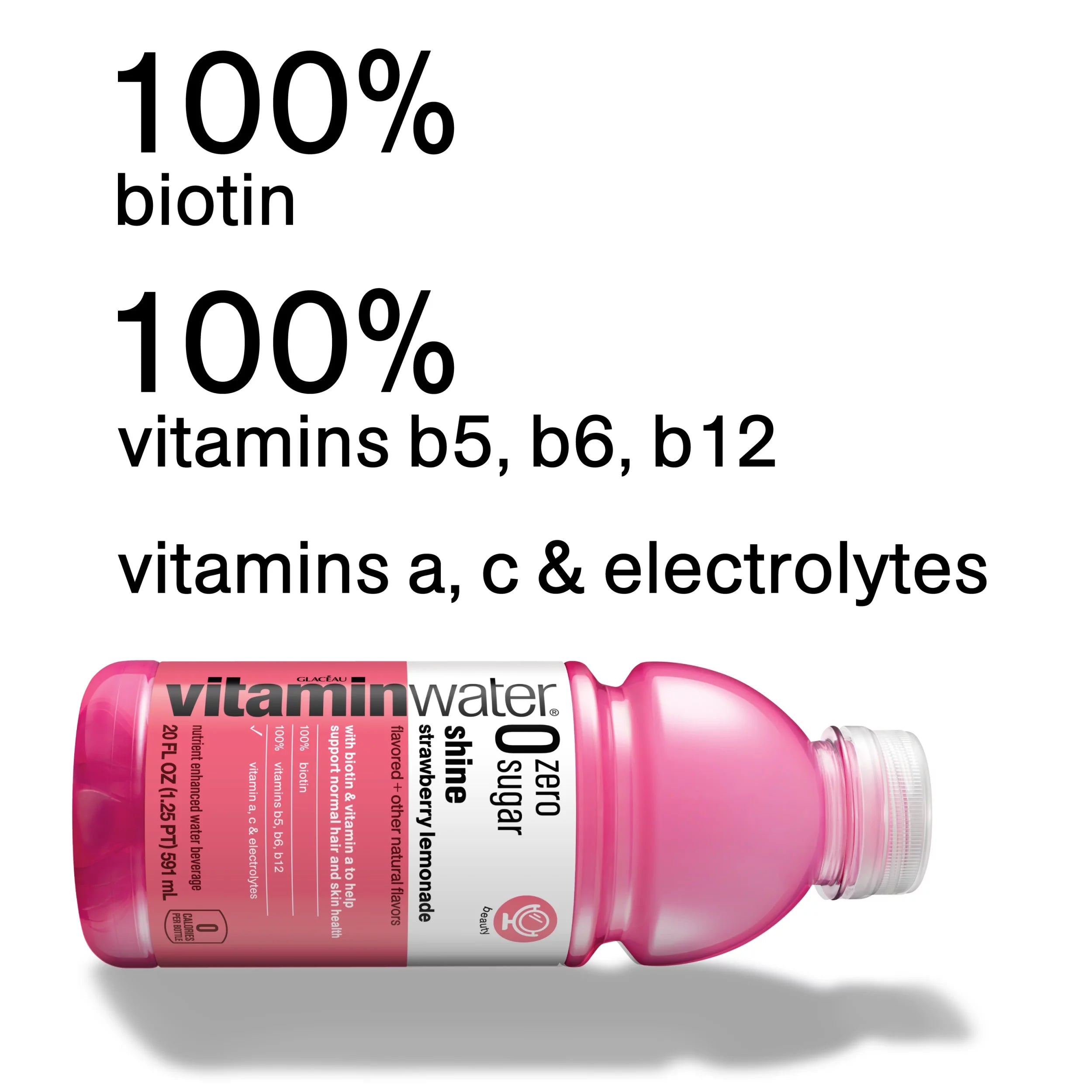 Strawberry Lemonade Electrolyte Enhanced Water, 20 fl oz, 12 Pack J6849
