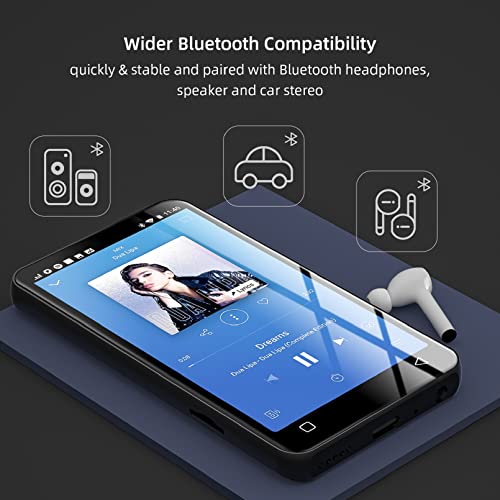 Black 4" Touch Screen MP3 Player with Bluetooth and WiFi V432