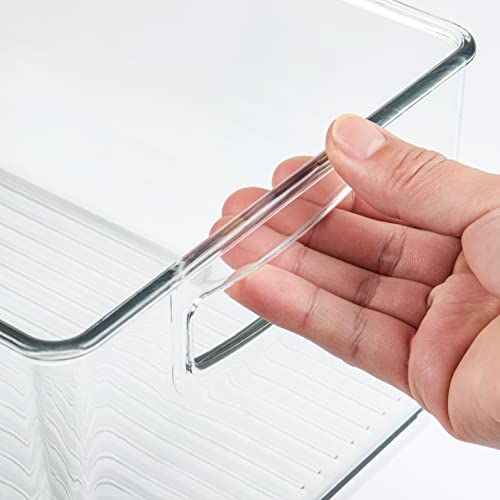 2 Pack Deep Freezer Organizer Bins, Stackable Chest Freezer Storage Bins, Food-Grade Plastic C1526