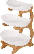 3 Tier Plastic Fruit Basket with Bamboo Stand R561