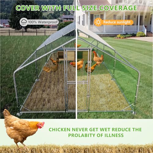 Large Chicken Coop with Anti-UV Cover D6378