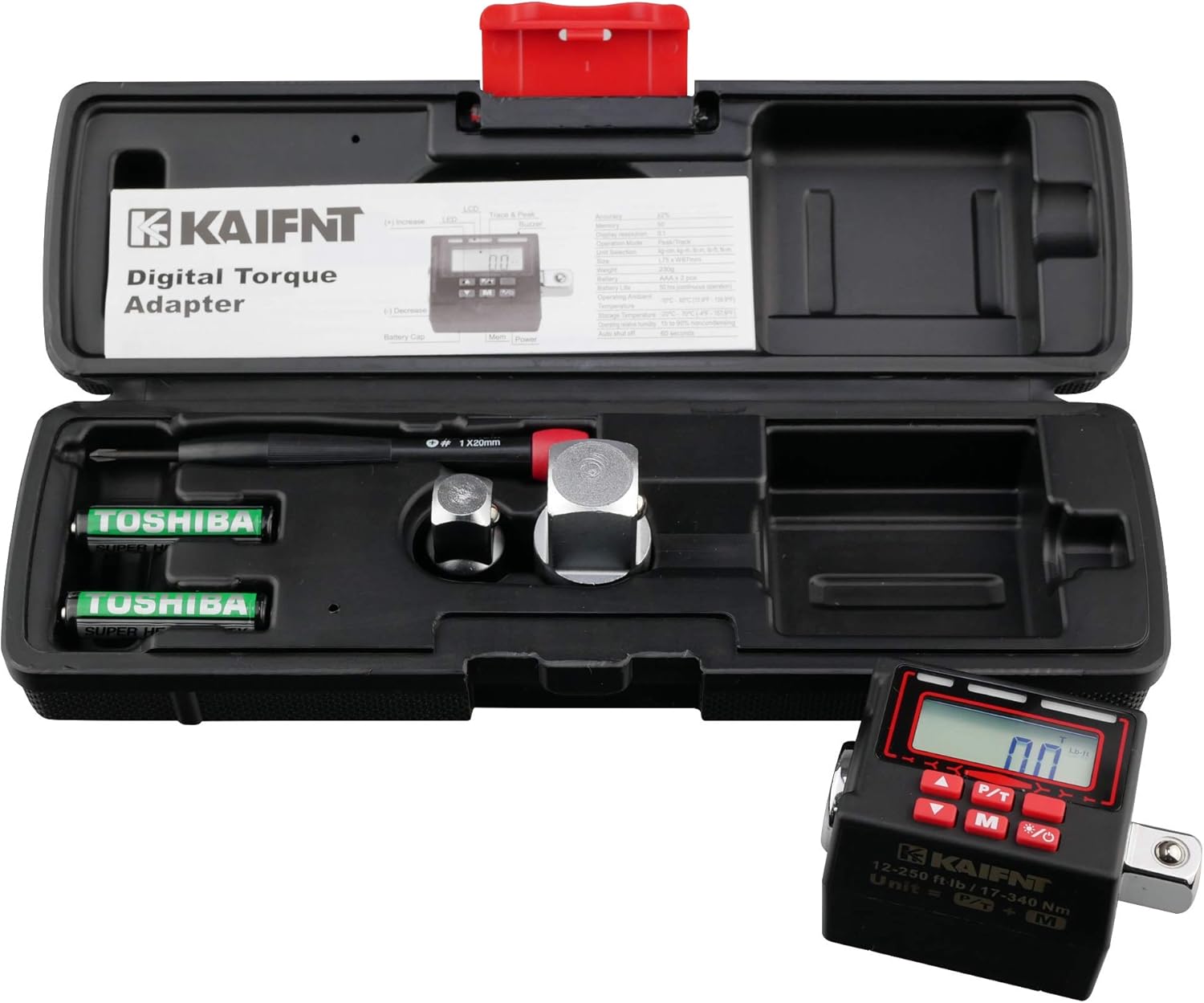 Digital Torque Screwdriver Wrench Set, 5 to 85 in·lbs U703
