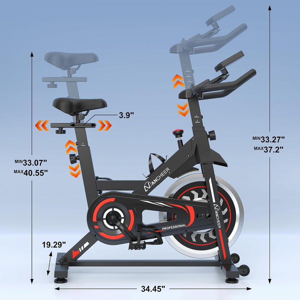 Stationary Exercise Spin Bike with LCD Monitor G618