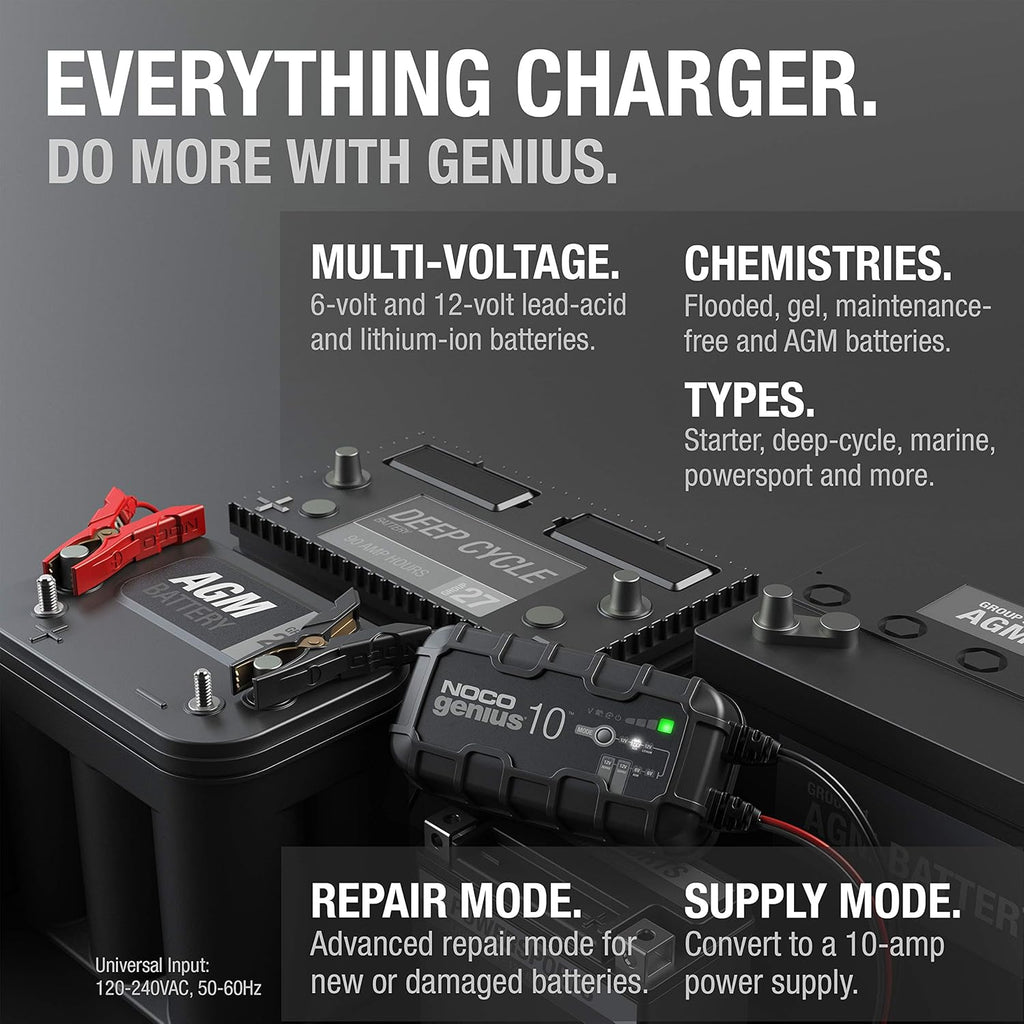 10-Amp Portable Battery Charger D600217