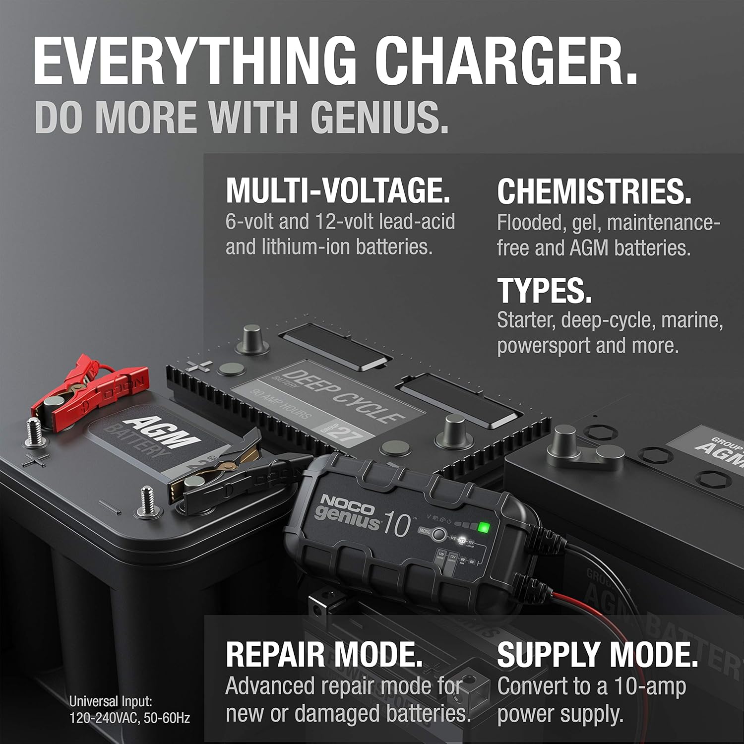 10-Amp Portable Battery Charger D600217