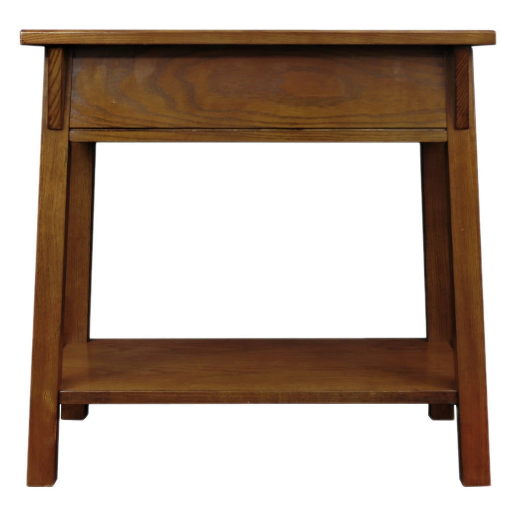 Mission End Table with Drawer Solid Wood Russet Finish F6235