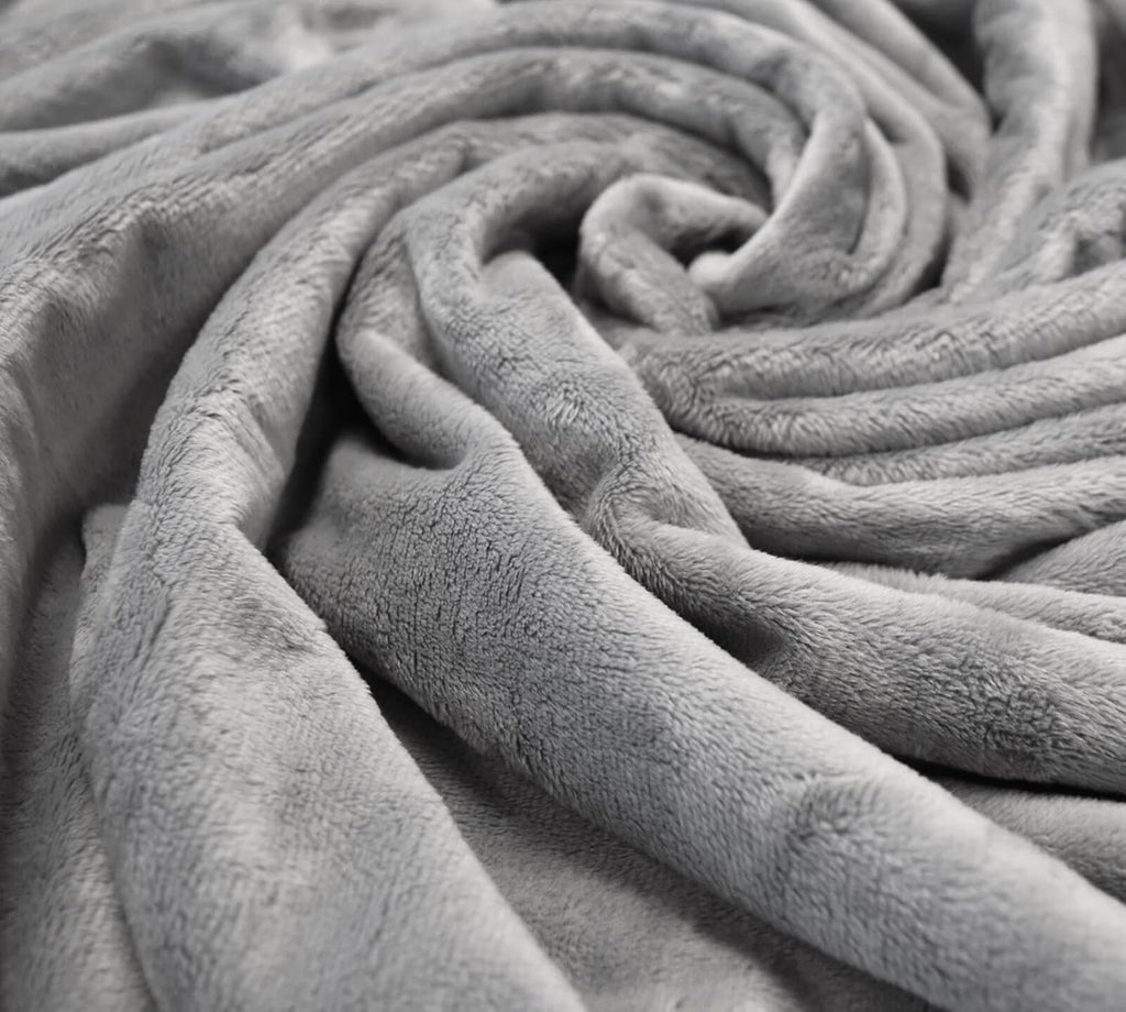 King Grey Micro-Fleece Heated Blanket V5103