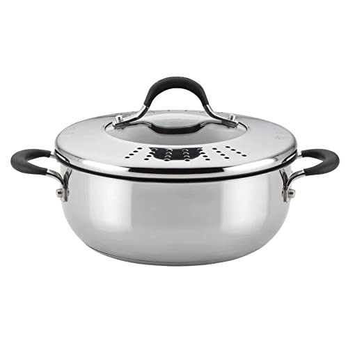 11-Piece Stainless Steel Nonstick Cookware Set with Glass Lids K74293