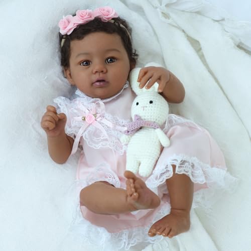 18-Inch Realistic Lifelike African American Handmade Doll G536023
