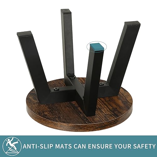 Round Stepping Stool with Non-Slip Mats U950451