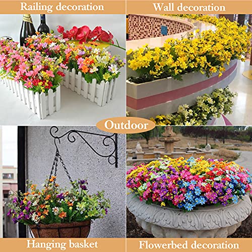 6 Bundles UV Resistant Purple Daisy Artificial Flowers T15925
