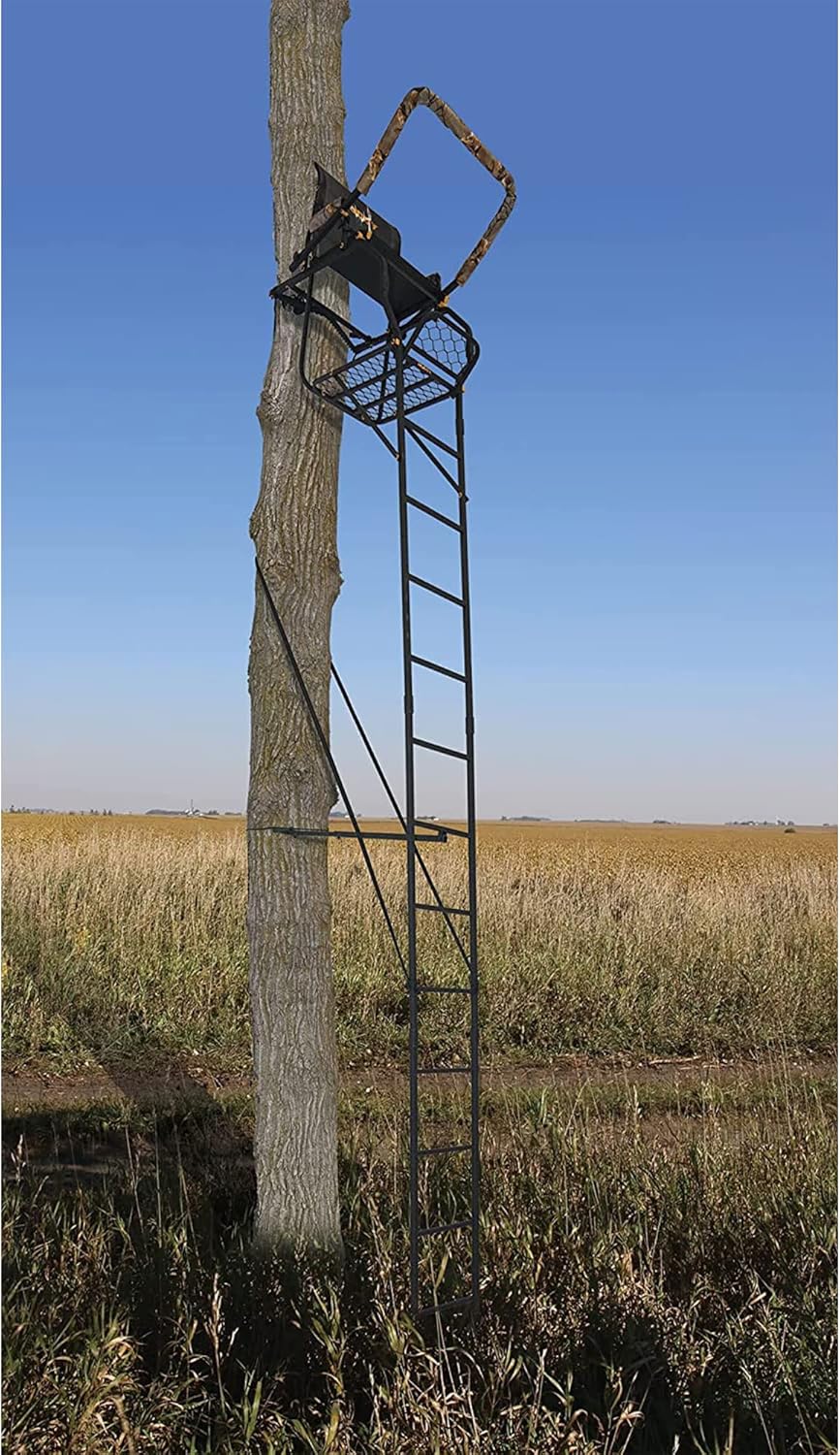 Black 17 ft 1-Person Ladder Tree Stand T274