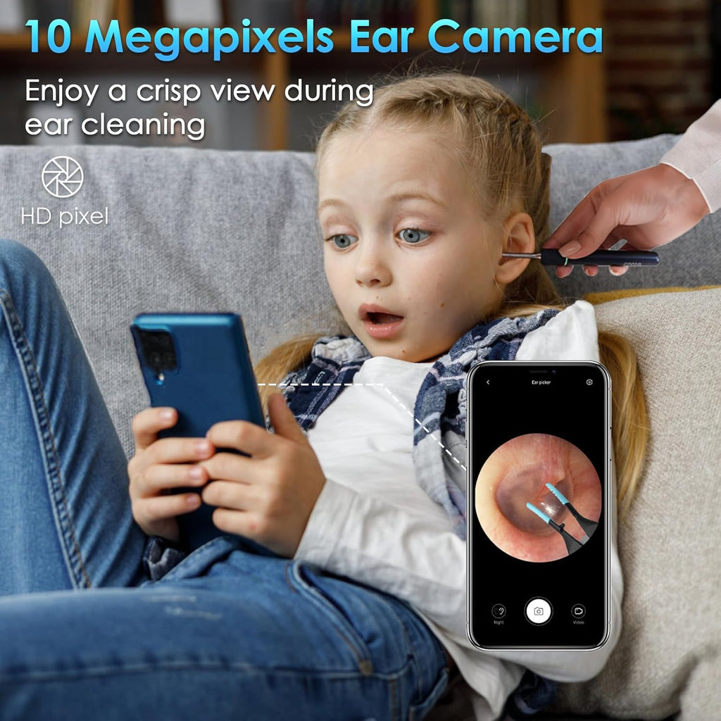 Ear Wax Removal Tool Camera with 10 Megapixels, 12 Ear Spoons, 2 Modes A846751